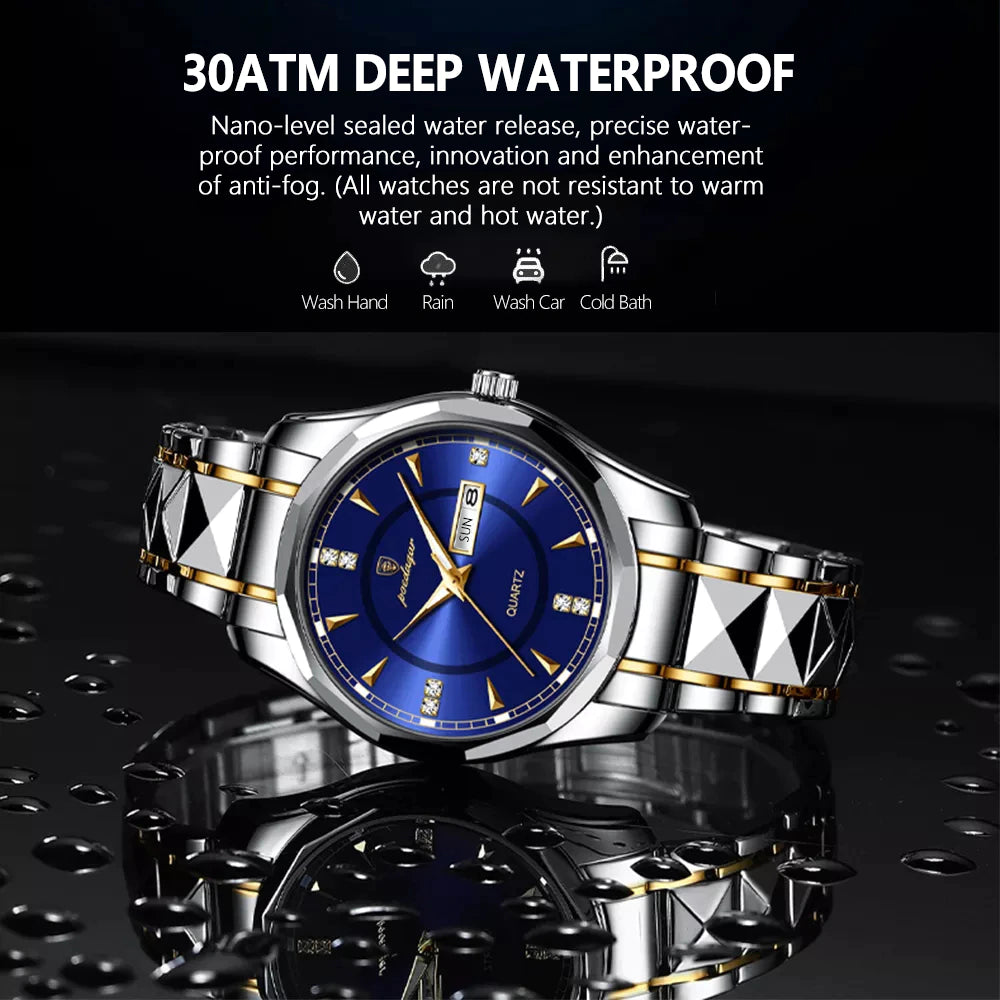 2021 New Fashion Men'S Watches Stainless Steel Top Brand Luxury Waterproof Men Quartz Wristwatches Relogio Masculino
