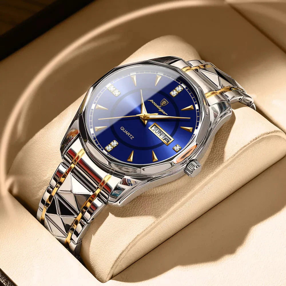 2021 New Fashion Men'S Watches Stainless Steel Top Brand Luxury Waterproof Men Quartz Wristwatches Relogio Masculino