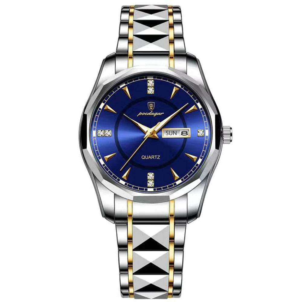 2021 New Fashion Men'S Watches Stainless Steel Top Brand Luxury Waterproof Men Quartz Wristwatches Relogio Masculino
