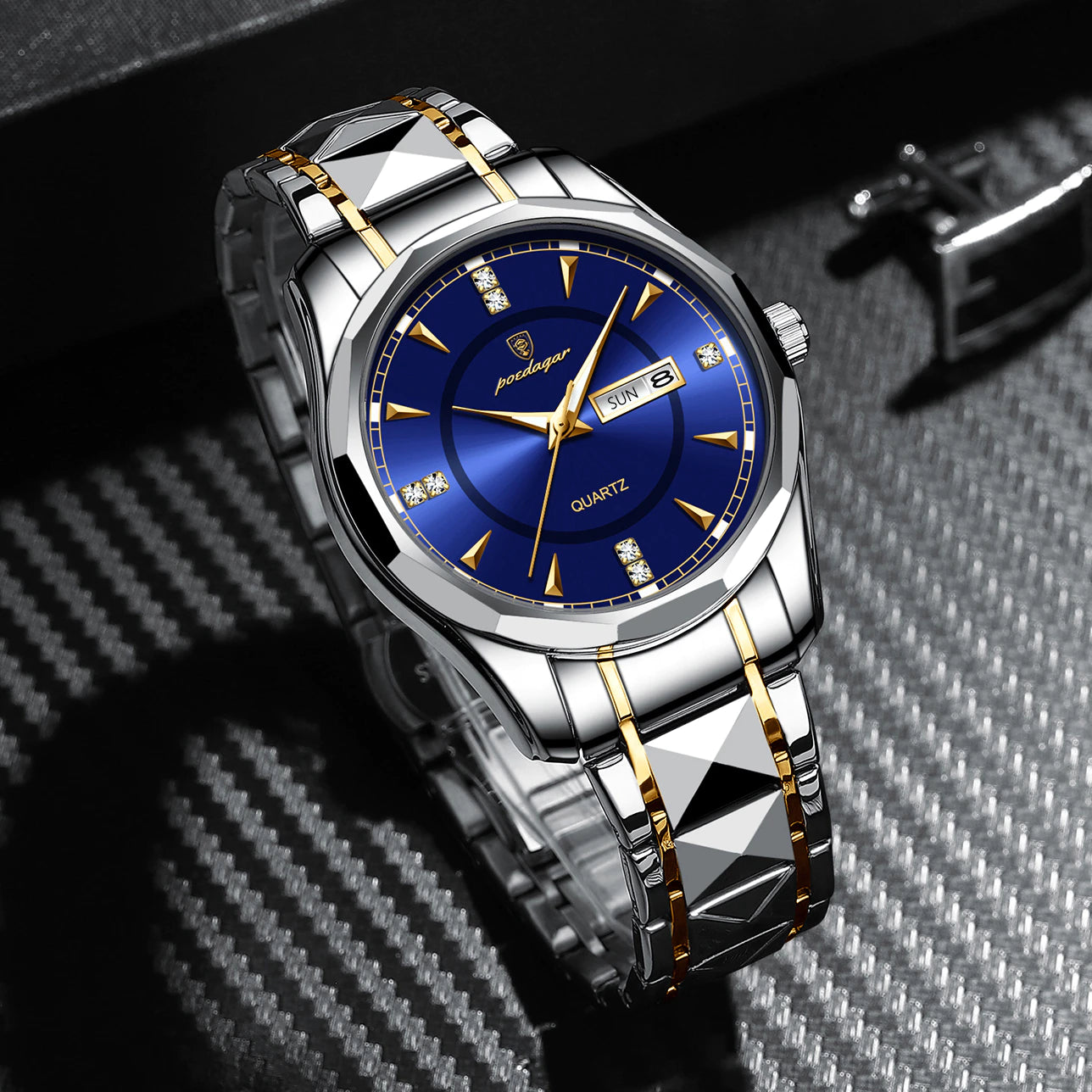 2021 New Fashion Men'S Watches Stainless Steel Top Brand Luxury Waterproof Men Quartz Wristwatches Relogio Masculino